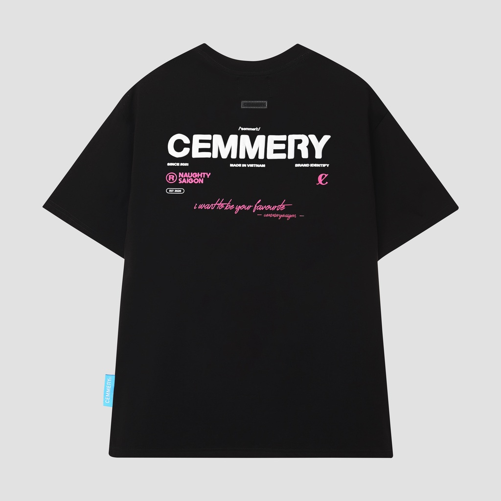 Áo thun nam nữ tay lỡ unisex form rộng Cemmery Hàn Quốc Siêu Đẹp áo phông basic tee mùa hè hot trend A308 qnstore2