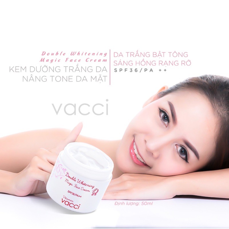 KEM VACCI DƯỠNG TRẮNG DA MẶT VACCI FACE CREAM SPF36PA++