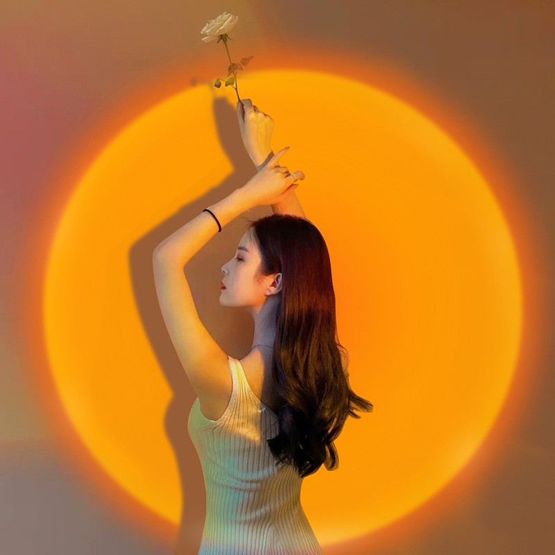 Đèn Hoàng Hôn có decal chuyển đổi màu hoàng hôn, mặt trời, chụp ảnh sống ảo, quay tiktok