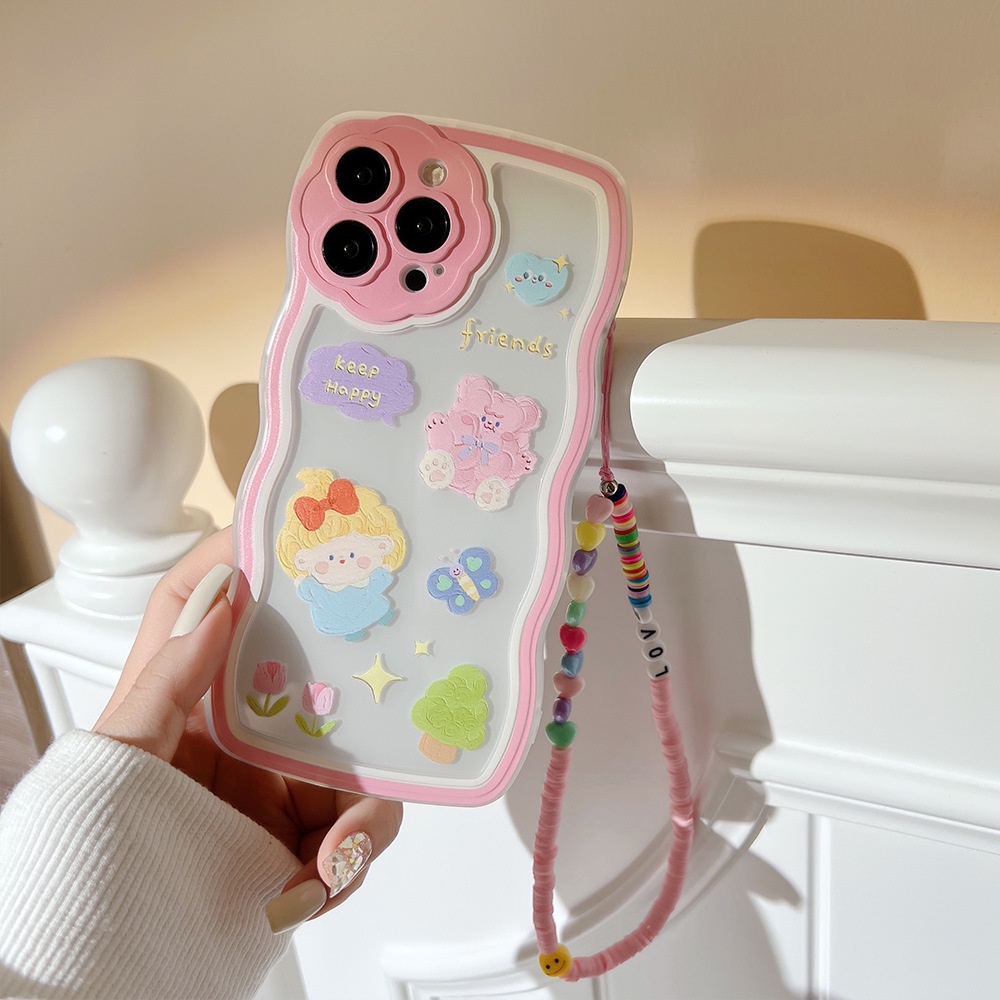 Ốp Điện Thoại Tpu Mềm Trong Suốt Viền Gợn Sóng Cho iPhone 13 13pro 13prm iPhone 11 7P