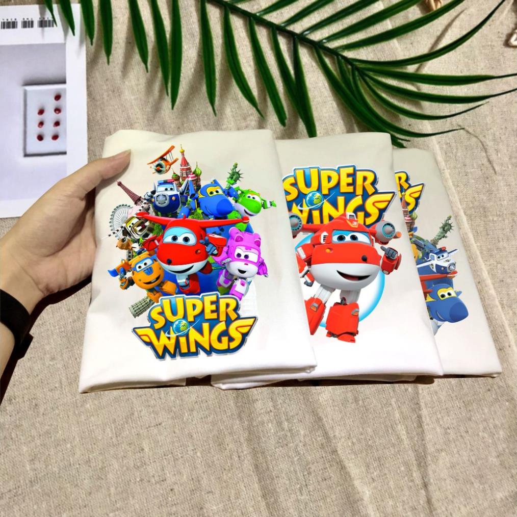(SALE SỐC) Áo Thun Hoạt Hình Đội Bay Siêu Đẳng Super Wings Cho Bé Trai Bé Gái Siêu Đẹp