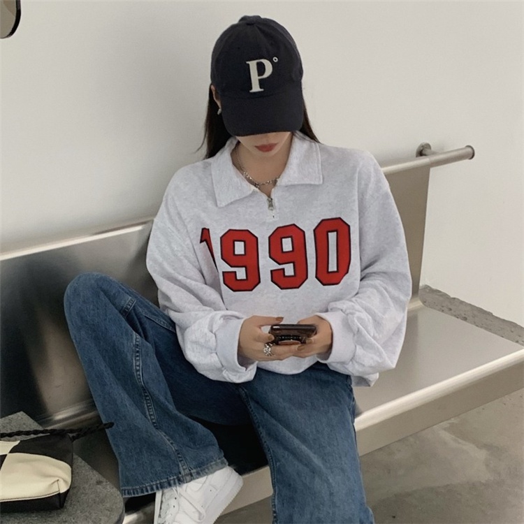 Áo Thun Nữ Dài Tay Cổ Bẻ Thời Trang Hàn | BigBuy360 - bigbuy360.vn