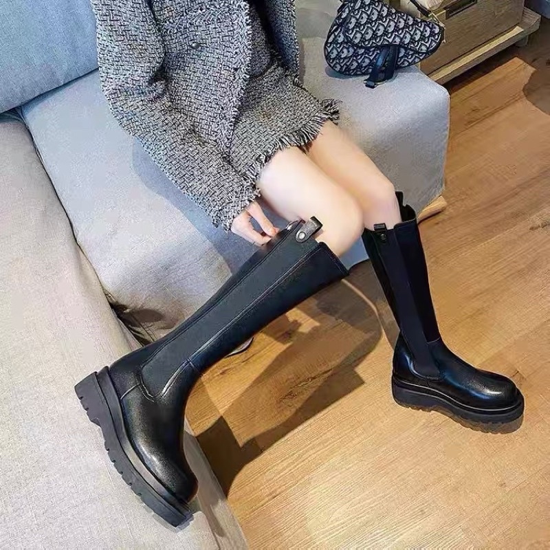 (ORDER) Bốt đùi trơn da mềm ống đứng kéo khoá sau BIG SIZE 35-43 | BigBuy360 - bigbuy360.vn