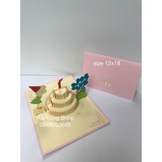 Sinh Nhật ( thổi nến ) - Birthday - Thiêp 3D ( Bìa Hồng )