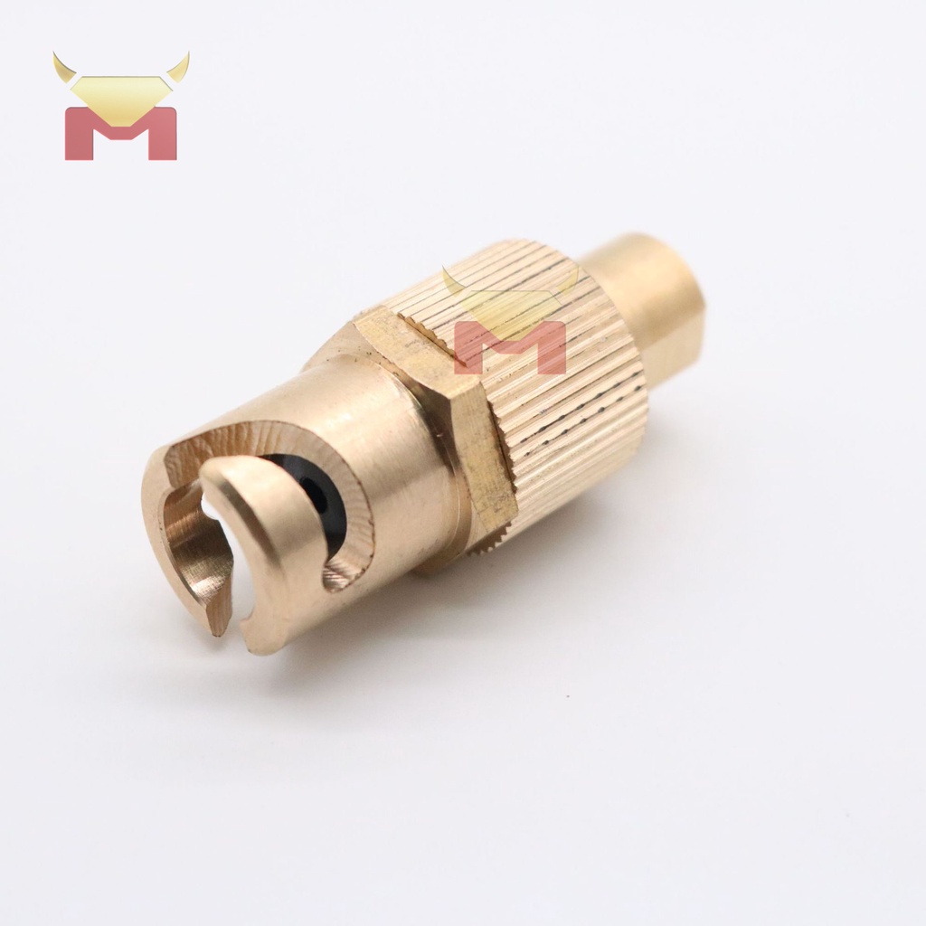 Đầu bơm mỡ gài, đầu vòi bơm mỡ dạng cài, chất liệu đồng thau / thép mạ crom