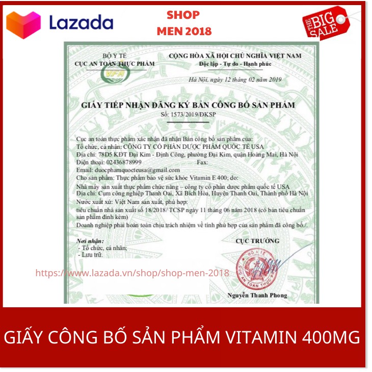 Combo 3 hộp vitamin E mỗi hộp 100 viên đẹp da chống lão hóa giảm nám mờ vết nhăn - HSD 2023 - shop men 2018 | Thế Giới Skin Care
