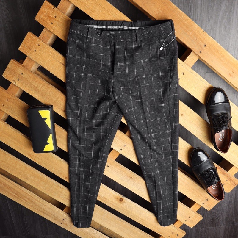 Quần Tây Âu Nam Kẻ Caro Công Sở Phong Cách Hàn Lên Dáng đẹp (Hình chụp Thật) | BigBuy360 - bigbuy360.vn