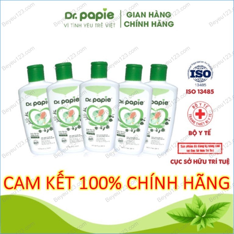 5 Chai Nước Tắm gội Thảo Dược DR PAPIE Cho Bé (230ml / Chai) - Giúp Ngăn Ngừa Và Giảm Các Vấn Đề Về Da - DR.PAPIE