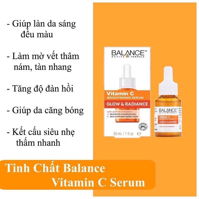 Serum Balance [Hàng Auth] Tinh Chất mờ thâm sau mụn Vitamin C Balance Active Formula 30ml