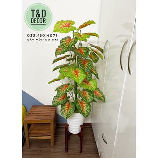 Cây môn đỏ cao 1m2- cây giả decor