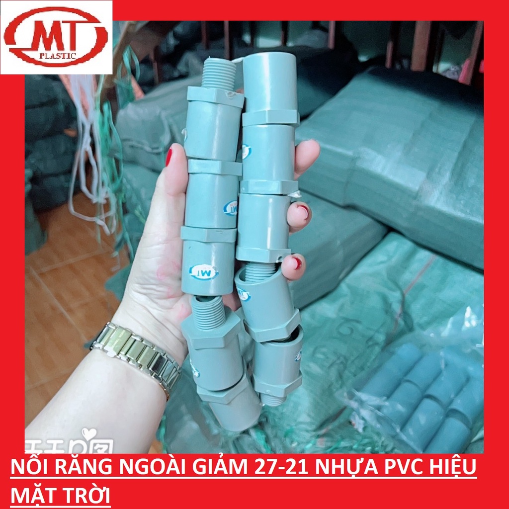 [combo 100 CÁI ] Nối răng ngoài giảm 27-21, Răng trong giảm 27-21 nhựa PVC hiệu Mặt Trời