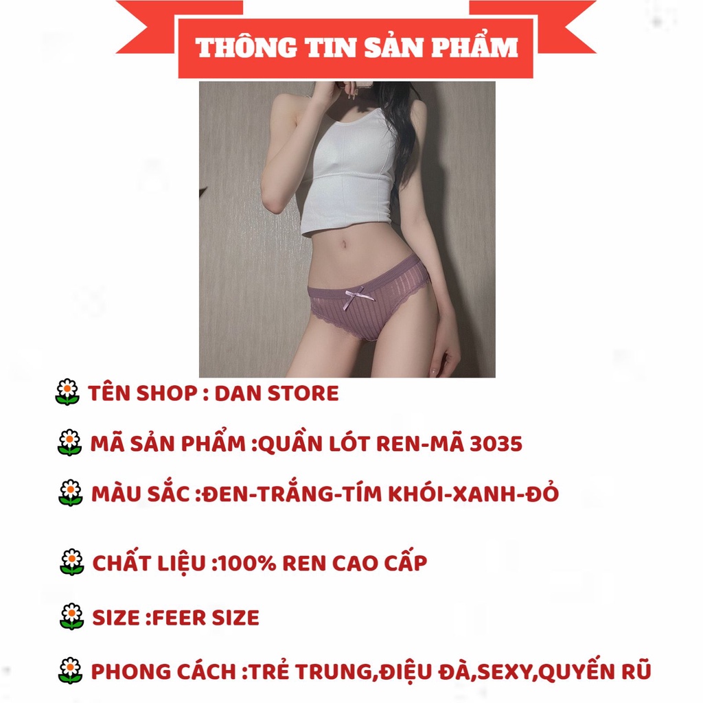 Quần Lót Nữ - Quần Lót Ren thiết kế gợi cảm sexy DAN STORE MÃ 3035