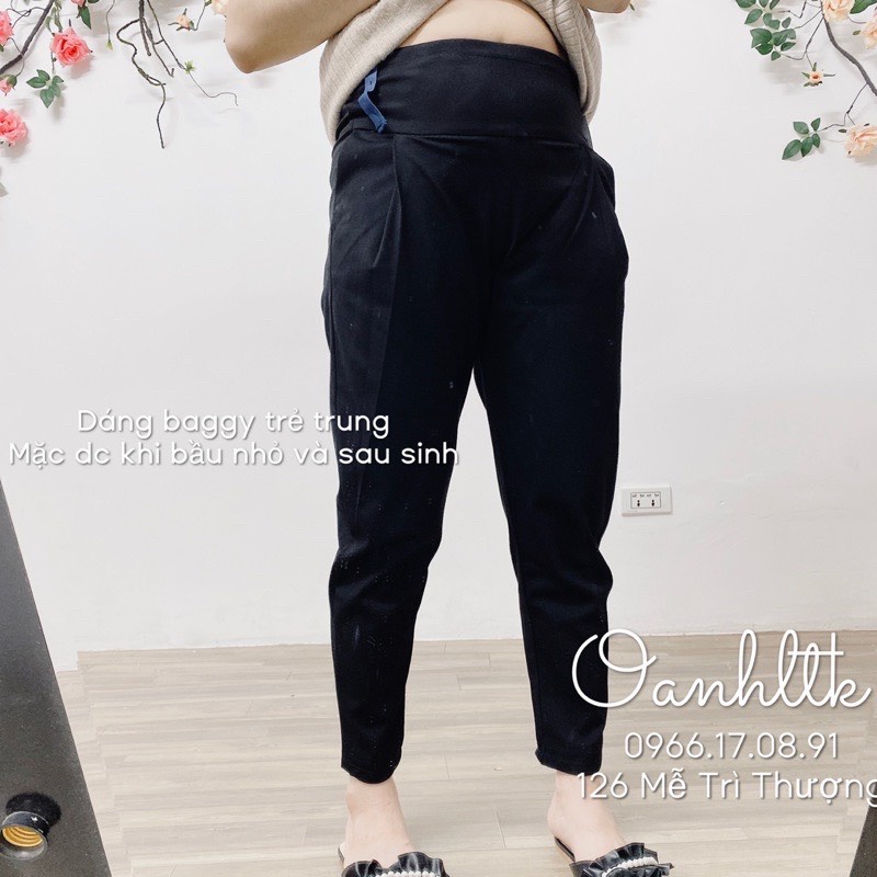 Quần bầu baggy - Quần bầu ống rộng (40-70kg) cạp chữ