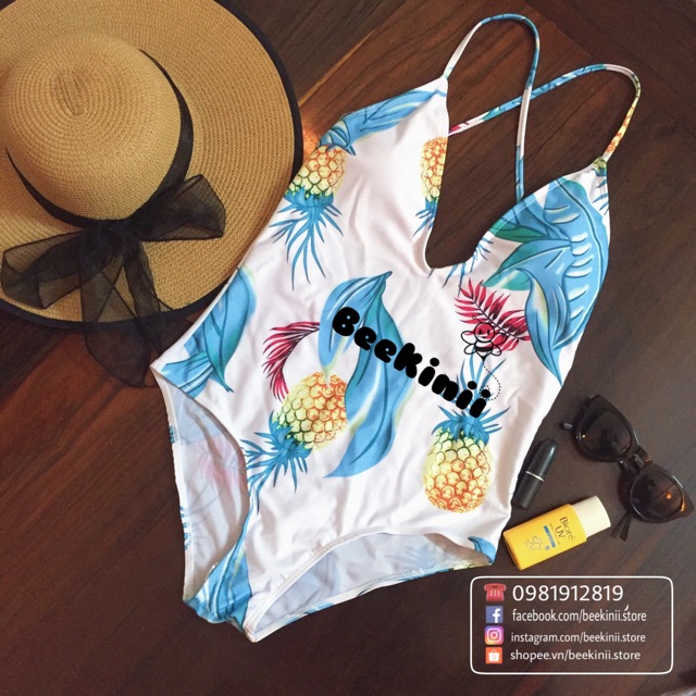 Monokini Đồ bơi 1 mảnh xẻ ngực