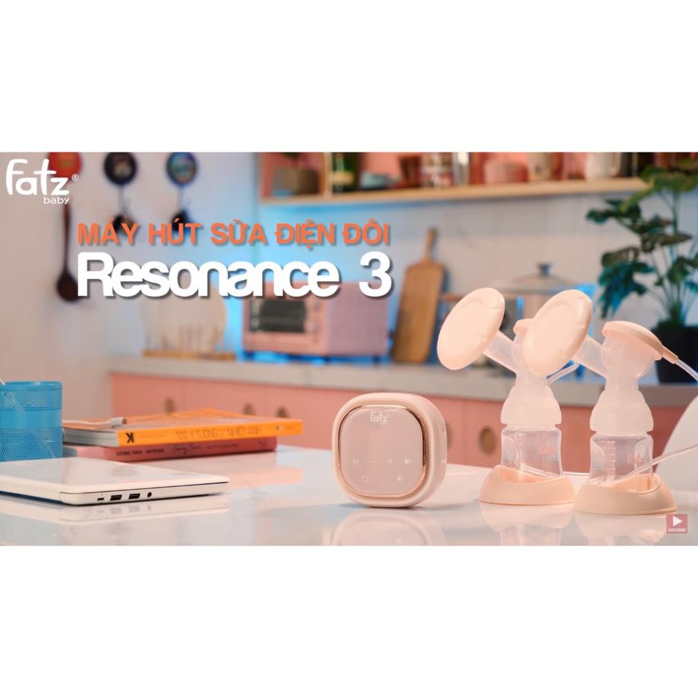 &lt;BH 12 tháng&gt;Máy hút sữa điện đôi có pin sạc Resonance3 Fatzbaby FB1160VN