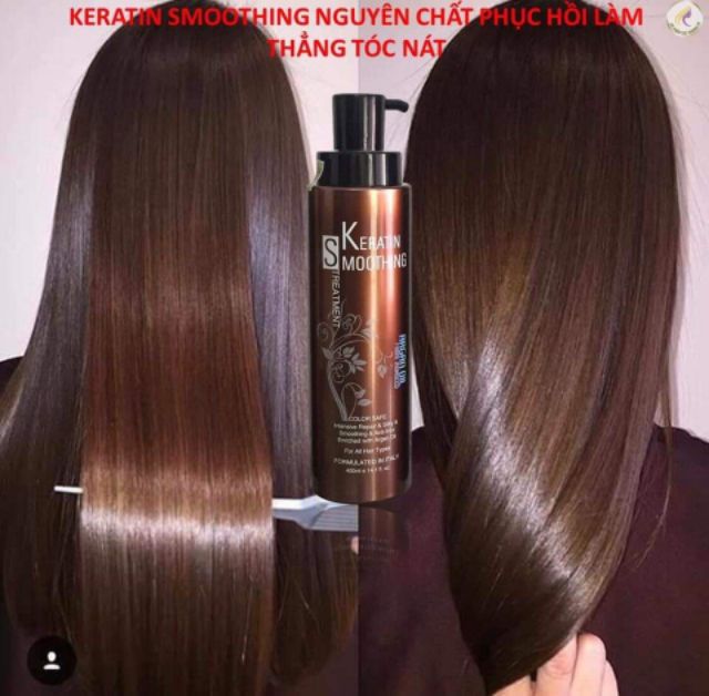 KERATIN TƯƠI NGUYÊN CHẤT SMOOTHING TREAMENT PHỤC HỒI LÀM THẲNG TÓC NÁT HIỆU QUẢ KHÔNG  CAY MẮT