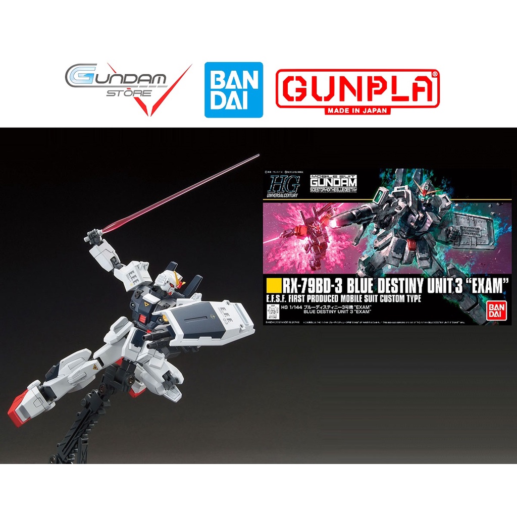 Mô Hình Gundam HG Blue Destiny 3 Exam Bandai 1/144 Hguc Uc Đồ Chơi Lắp Ráp Anime Nhật