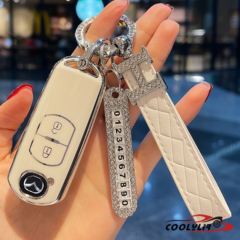 Vỏ Silicon TPU Mềm Bọc Chìa Khóa Xe Hơi 2 Nút Bấm Cho Mazda 2 3 5 6 8 Atenza CX5 CX-7 CX-9 MX-5 RX Smart