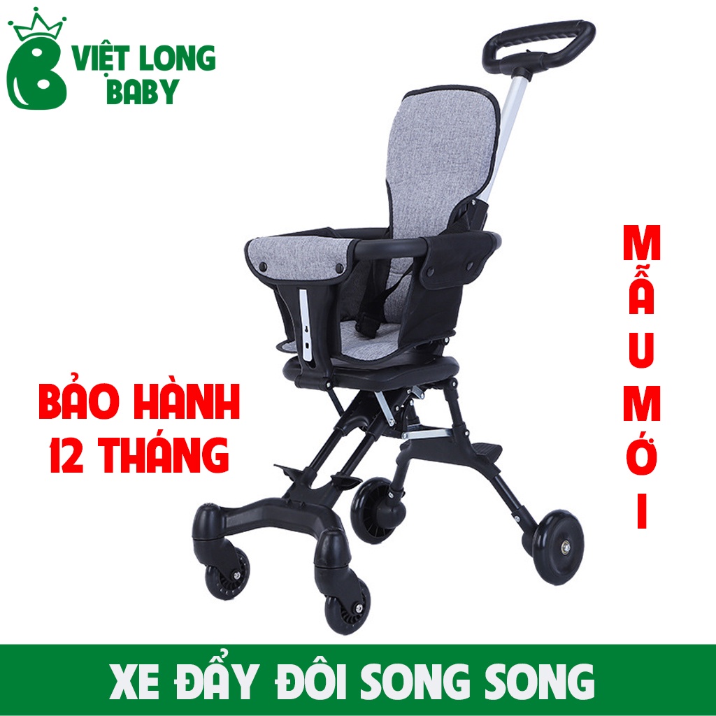 Xe đẩy cho bé, Xe đẩy 2 chiều gấp gọn cho bé Q108