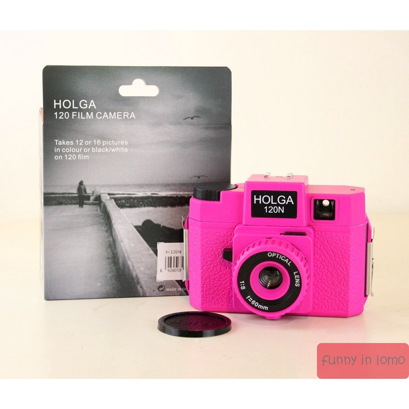 Holga 120n retro fool film camera phiên bản màu đen ống kính nhựa 120 đến 135 phim