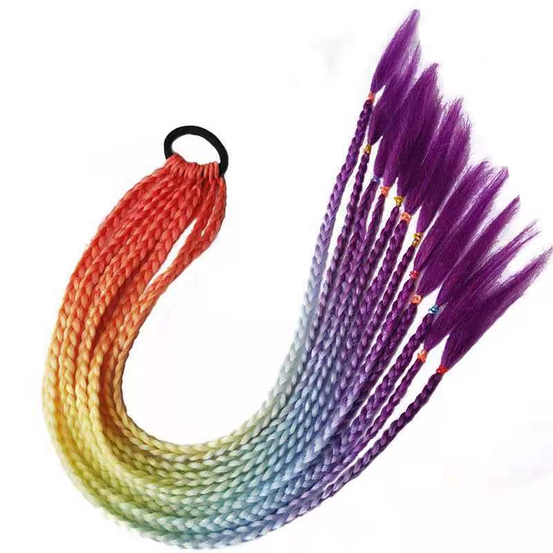 Tóc giả MISS FANCY kiểu đuôi ngaujw tết bìm nhiều màu 60cm thời trang cá tính cho nữ