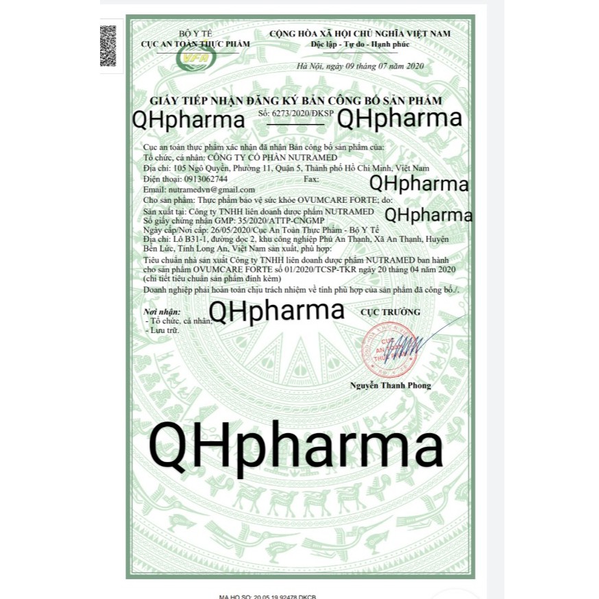 Viên uống OVUMCARE FORTE hộp 30 viên tăng cường sức khỏe nữ giới