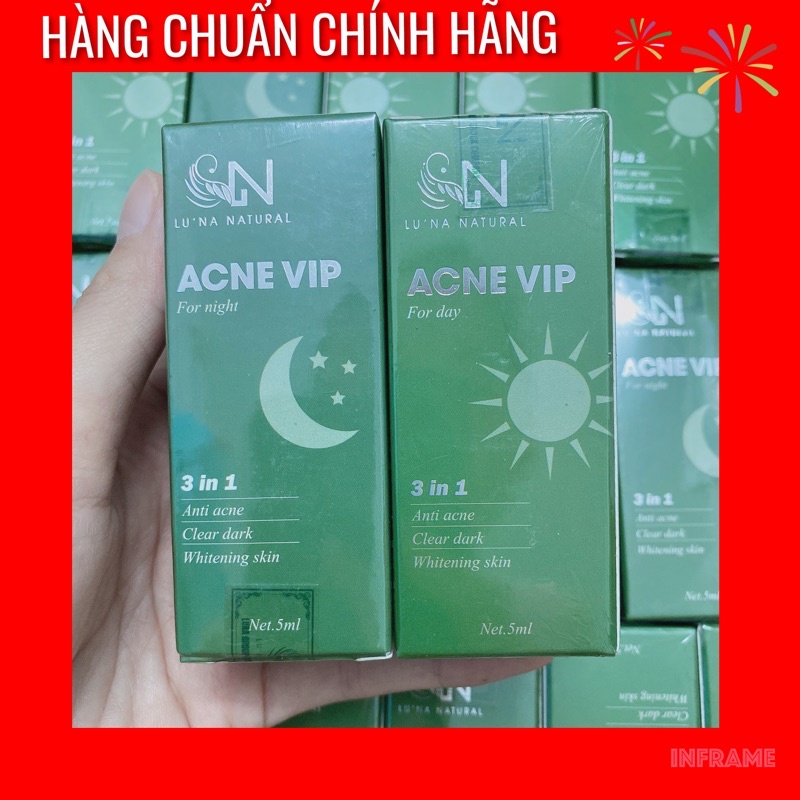 Serum Lu’na Natural Acne Vip 3 in 1 Sạch Mụn Thâm, Làm Sáng Da và Thu Nhỏ Lỗ Chân Lông
