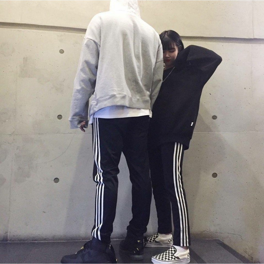 [RẺ VÔ ĐỊCH] Quần thể thao 3 SỌC Legging nữ Unisex màu đen