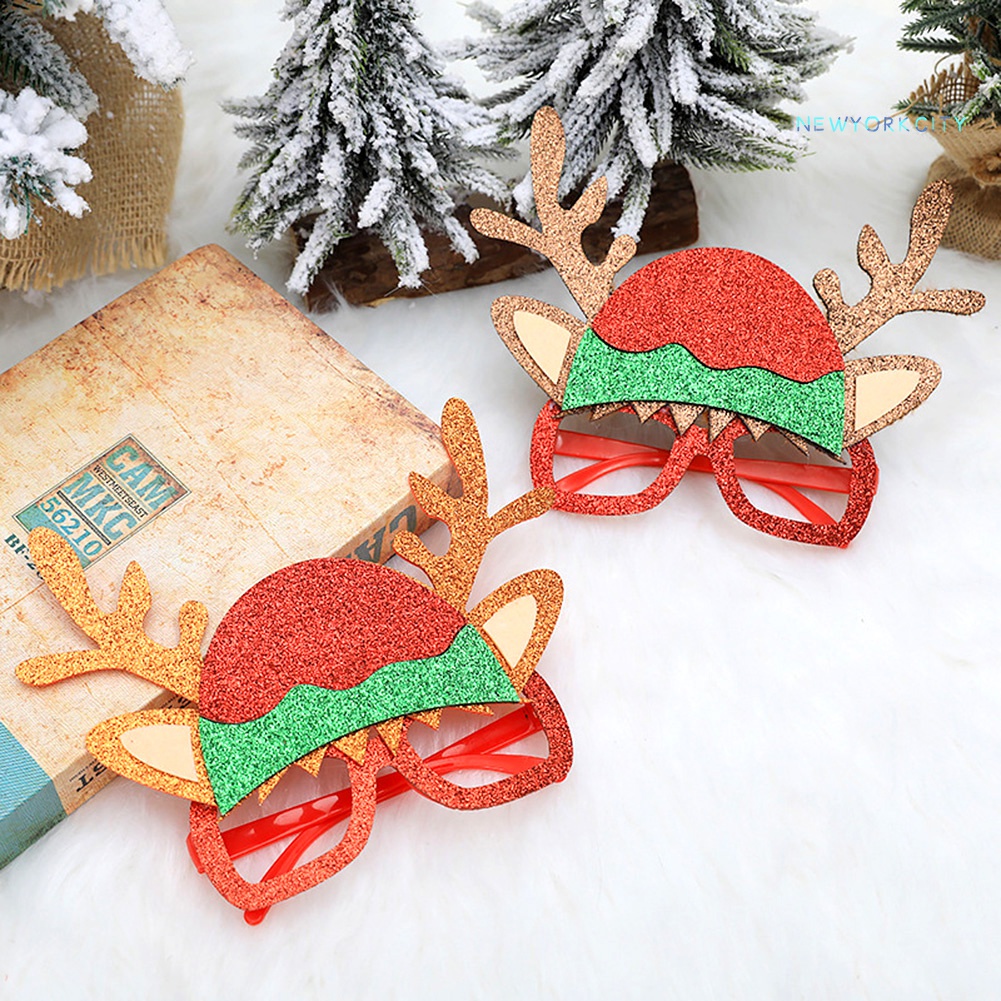 Kính Gắn Sừng Hươu Hoạt Hình Phong Cách Giáng Sinh