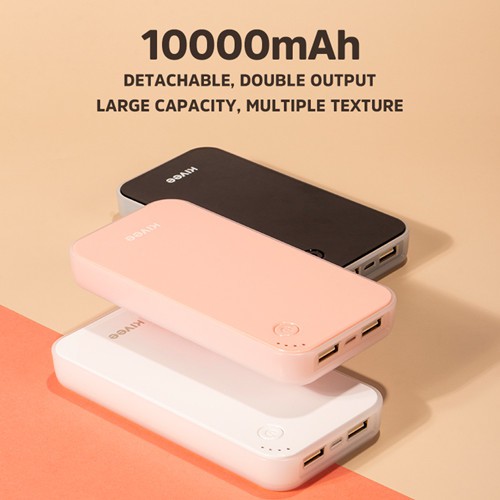 Kivee-PI11 Sạc dự phòng 10000mAh 20W Colorful Jelly hỗ trợ đầu ra USB kép với đèn báo nguồn LED