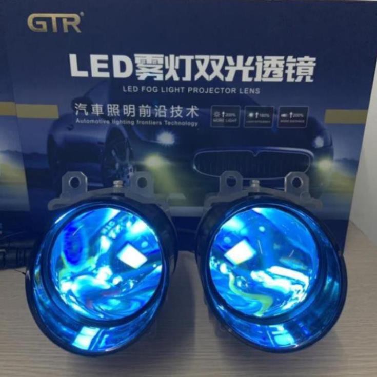 (Giá sốc) Bi gầm LED GTR, len xanh tím, 2 chế độ Pha/Cos, siêu sáng, siêu bám đường, siêu bền