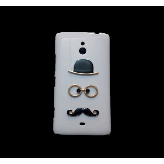 Cover for Nokia Lumia 530 535 540 550 610 620 640 XL 650 710 730 735 800 820 920 925 928 929 930 950 1320 Cute Hat Eyes Mustache Back Hard Phone Case