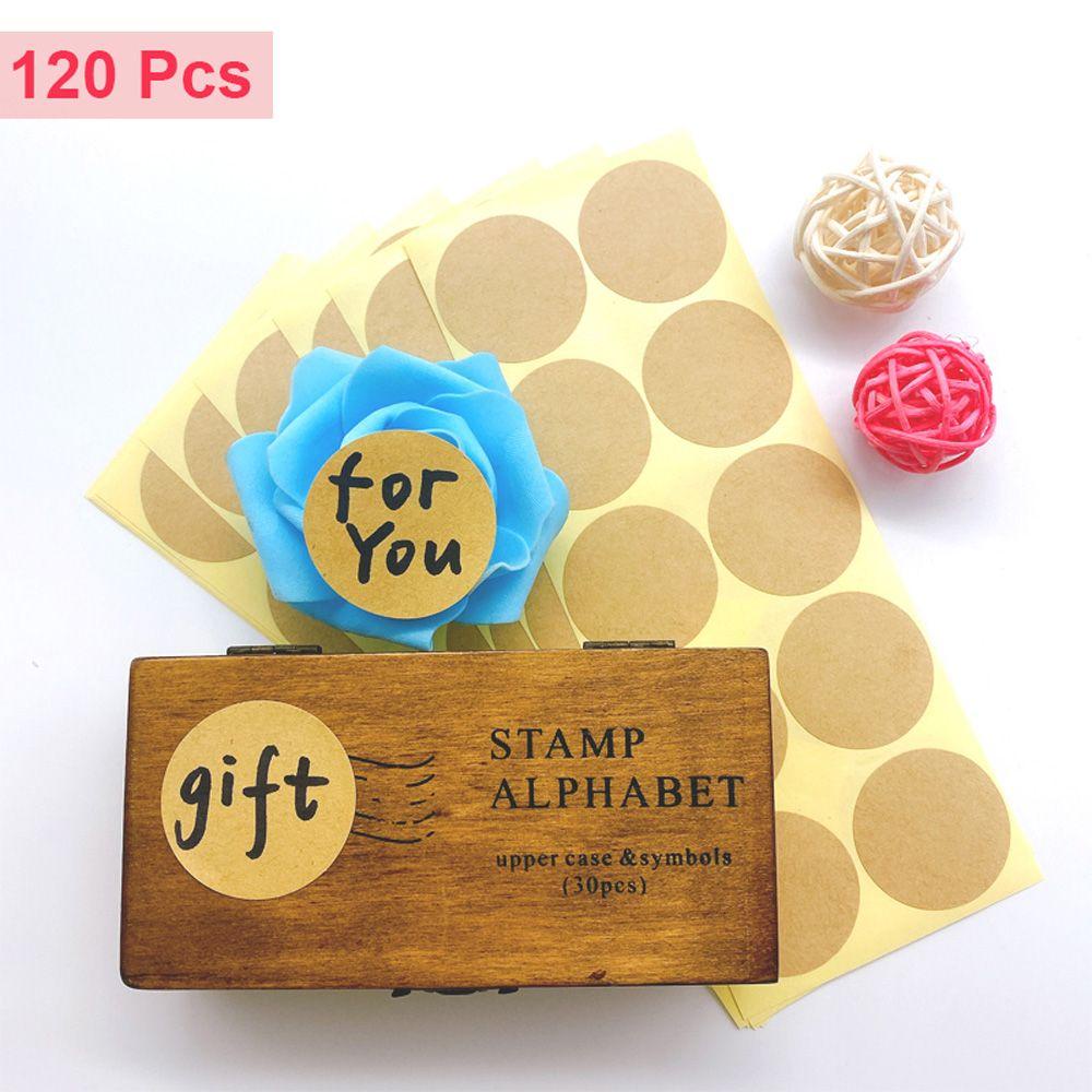 NICKOLAS Nhãn Dán Tròn Bằng Giấy Kraft Chống Nước Trang Trí Sổ Tay DIY