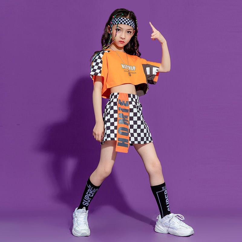 Bộ Quần Áo Nhảy Hip Hop Đường Phố Cao Cấp Thời Trang Mùa Hè Mới Cho Bé Trai Và Gái