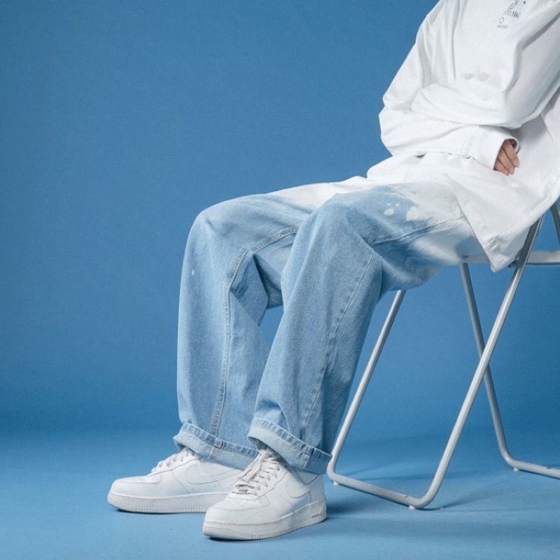 _Quần jean sơn loang unisex