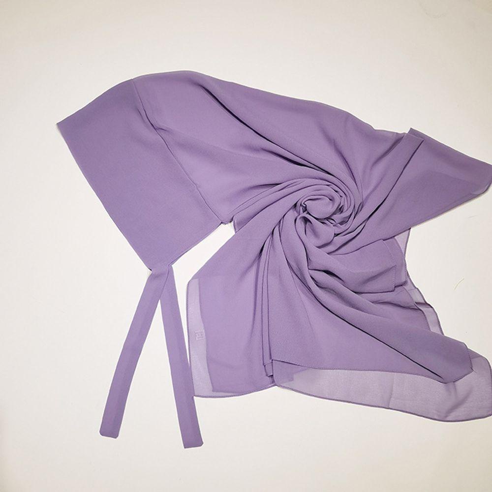 Khăn Choàng Chiffon Mềm Mại Màu Trơn Thanh Lịch WMES15H Cho Phụ Nữ Hồi Giáo