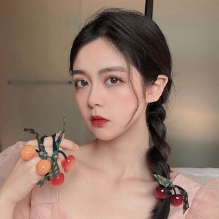 Dây Buộc Tóc Co Dãn Trang Trí Quả Cherry Xinh Xắn Cho Nữ (