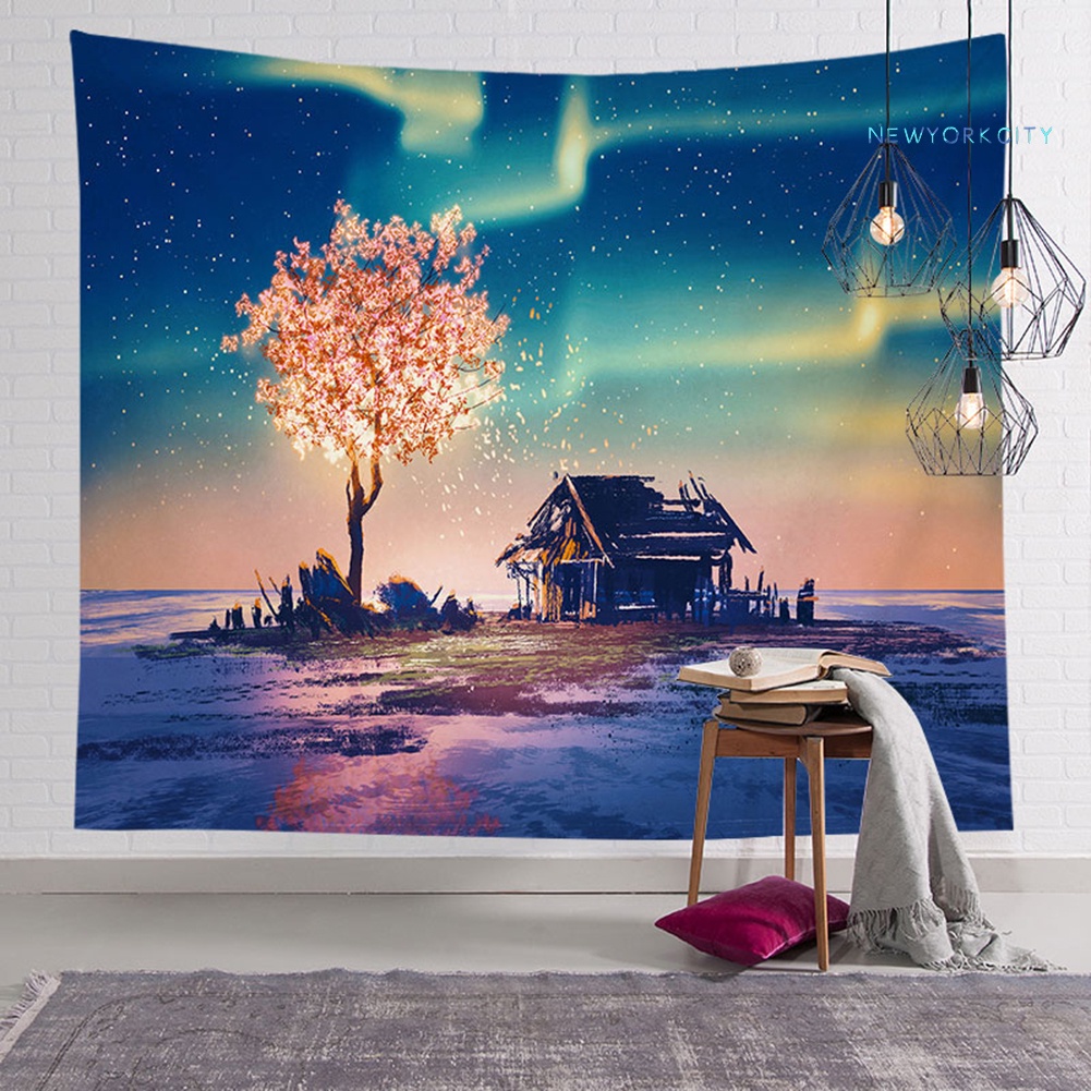 Thảm Treo Tường Họa Tiết Cây Xanh / Bong Bóng Màu Sắc Tươi Sáng Trang Trí Phông Nền