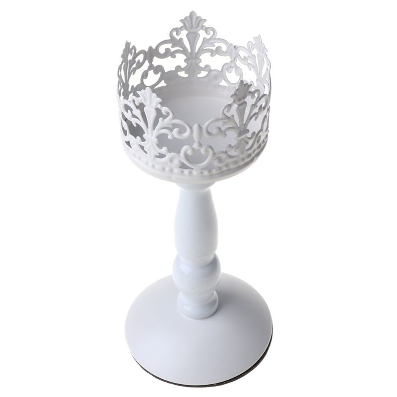 Giá Đỡ Nến Bằng Kim Loại Màu Trắng Siêu Lãng Mạn Trang Trí Bàn Tiệc Cưới