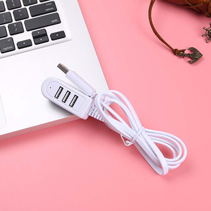 Bộ chia cổng USB 2.0 3 cổng tốc độ cao kèm dây cáp Laptop 1.2m(Only Charging Function,not support data transmission)