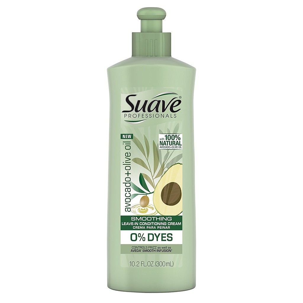 Kem dưỡng tóc chiết xuất trái bơ & oliu Suave Professionals Leave-in Conditioner Avocado + Olive Oil 300ml (Mỹ)