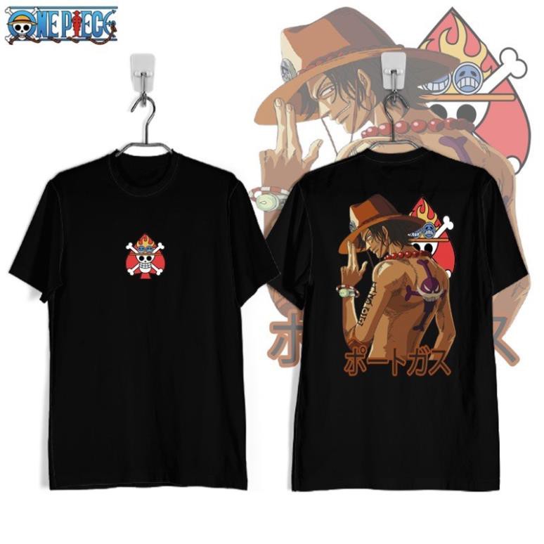 🔥HOT🔥 áo phông One Piece One Piece x Anisthetics - Ace in hình đẹp ⚡ Mẫu áo thun One Piece đẹp giá s