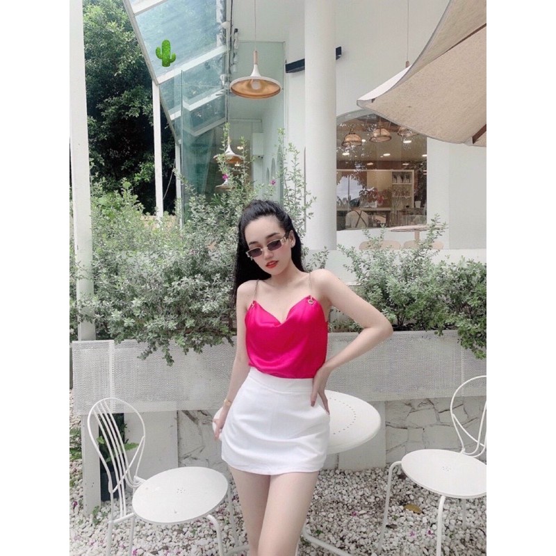 🍀Áo kiểu phi bóng dây xích sang chảnh xinh