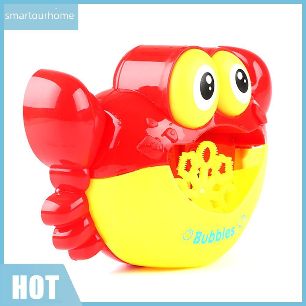 Smartourhome Electric Crab Bubble Machine Bathtub Bubble Maker Light Music Baby Bath Đồ chơi