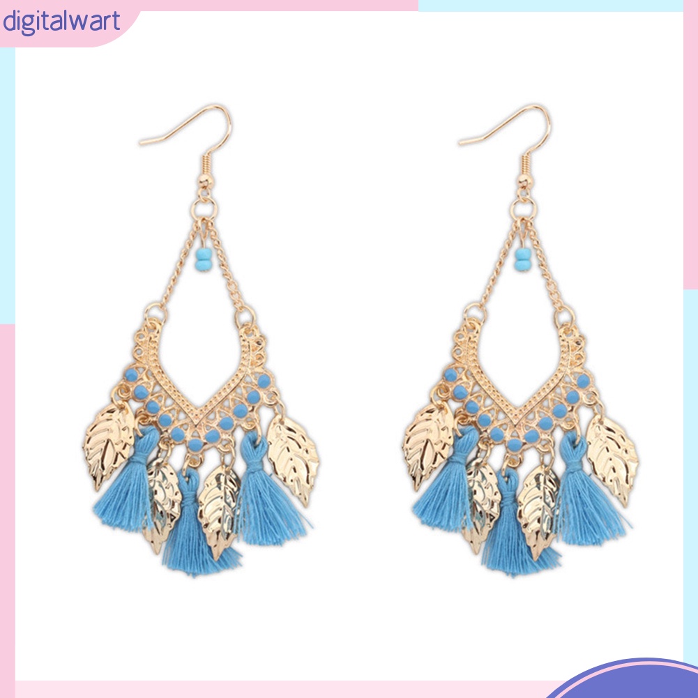 Khuyên tai phối núm tua phong cách Bohemian bắt mắt cho nữ