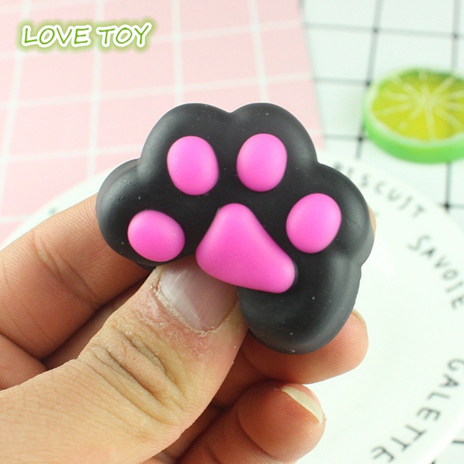 Nkodok Cat Paw Đồ chơi cao su Đàn hồi Căng thẳng Thông hơi Đồ chơi Giảm căng thẳng Đồ chơi Hình dạng Anime Dễ thương