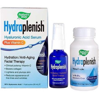 Combo Cấp Nước Căng Da Hydraplenish Nature's Way Biocell Collagen HA Hyaluronic Acid