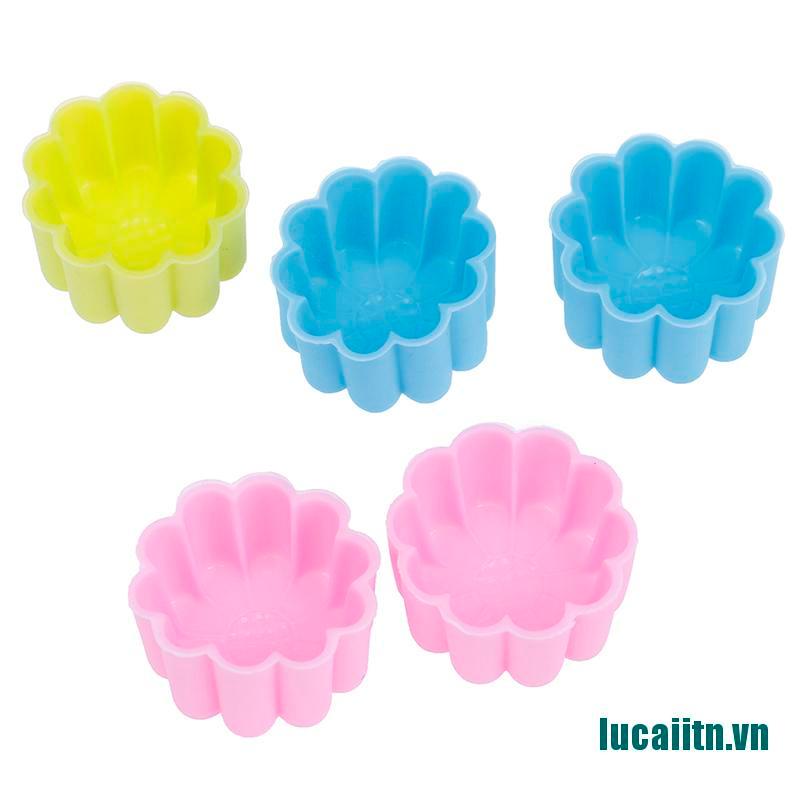 hot&Silicone Sun Flower Muffin Cookie Cup Cake Egg Tart Mold Chocolate Pudding Jelly