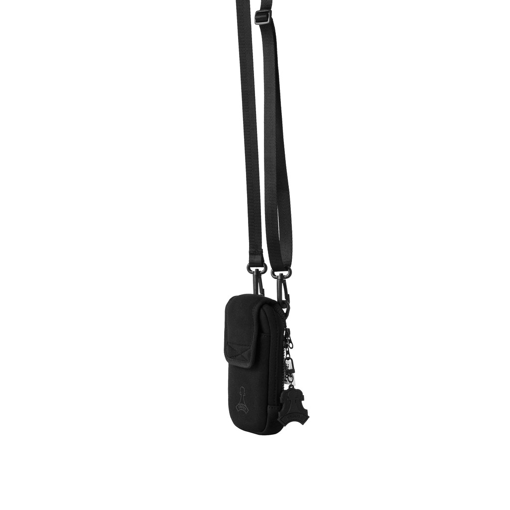 FRONT The Rook Mobile Pouch D421 - BLACK - M ♟ Túi điện thoại cao cấp FRONT D421 đen vải Neoprene