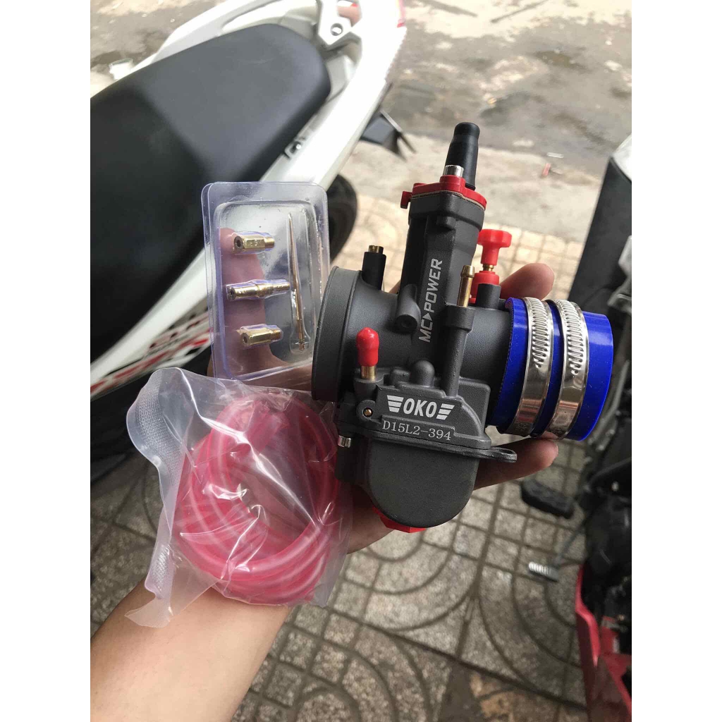 bình PWK OKO ga dẹp họng 28 -30mm